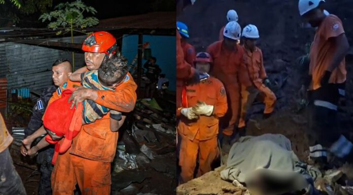 El menor fue rescatado con vida, pero la mujer no logró sobrevivir tras quedar soterrada por el colapso de un muro.