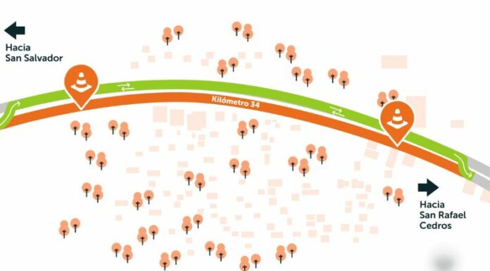 Ante la formación de la cárcava el tramo afectado es el que va de Cojutepeque a San Rafael Cedros, en Cuscatlán.