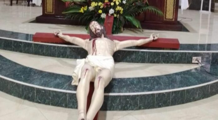 Se desconocen los motivos por los cuales una persona cometió sacrilegio con la imagen de Jesús en una iglesia católica de Aguilares.