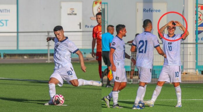 Kevin Santamaría pidió patear el penal en la victoria sobre Monserrat y luego de convertirlo celebró de una manera muy especial.