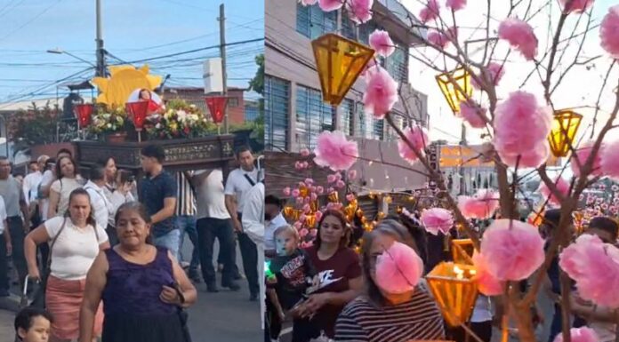 Las calles de Ahuachapán se llenan de luz con la celebración del Día de Los Farolitos, turistas nacionales e internacionales se dan cita.