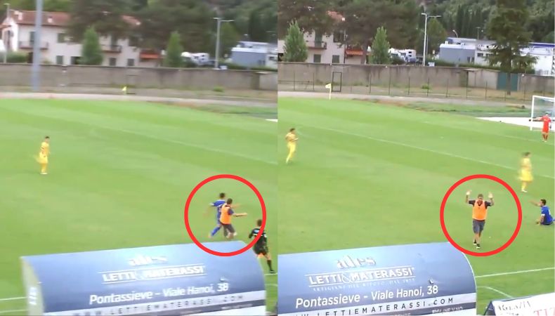 Una acción antideportiva protagonizada por un DT ocurrió en la sexta división de Italia, ya le dio la vuelta al mundo.