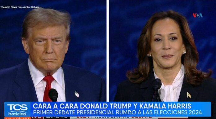 La vicepresidenta estadounidense y el expresidente norteamericano se enfrentaron en debate por primera vez.