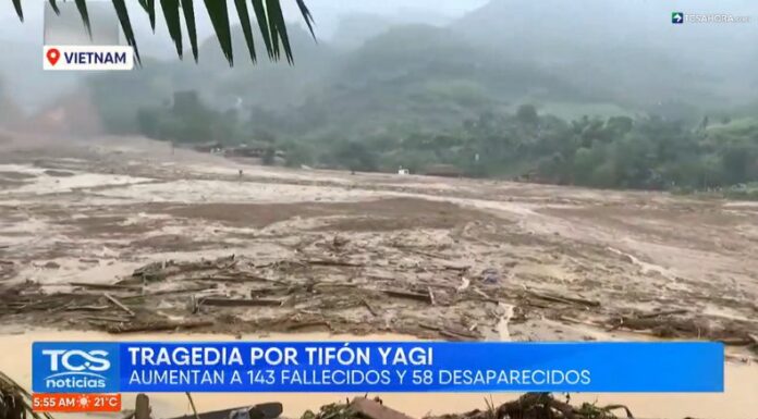 La cifra de fallecidos tras el paso del tifón Yagi por Vietnam continúa incrementando, según los datos proporcionados por las autoridades.