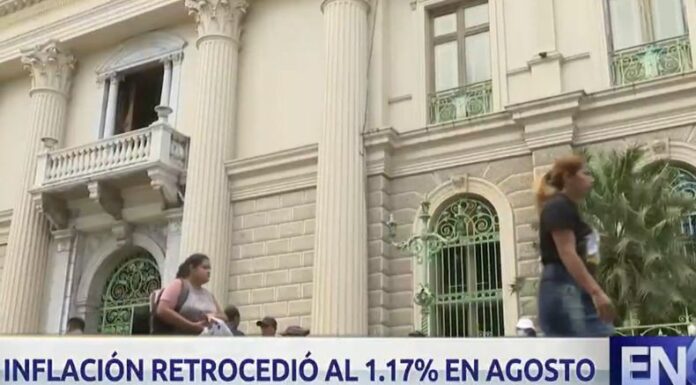 La tasa de inflación retrocedió en agosto, ubicándose en el 1.17%, según cifras del Banco Central de Reserva (BCR).