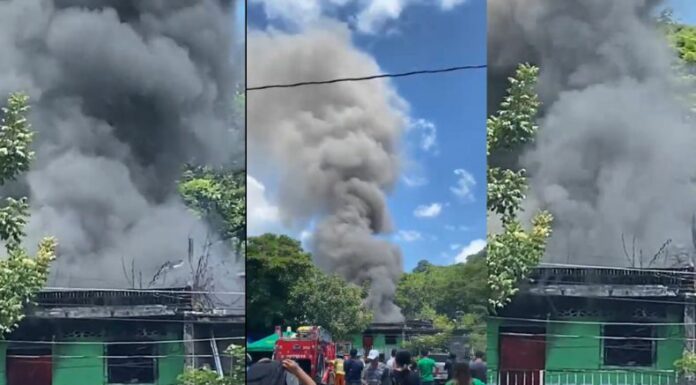 A esta hora de la tarde, se reporta un incendio estructural en una vivienda de la colonia Vista Hermosa, San Francisco Gotera.
