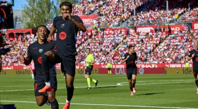 Un gran Barcelona logró imponerse en Montilivi para derrotar al Girona sin apuros y seguir líder invicto de La Liga.