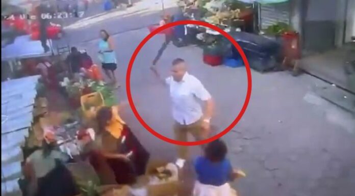 El agresor fue arrestado después que se viralizara un video donde se muestra como atacó a la víctima con un corvo.