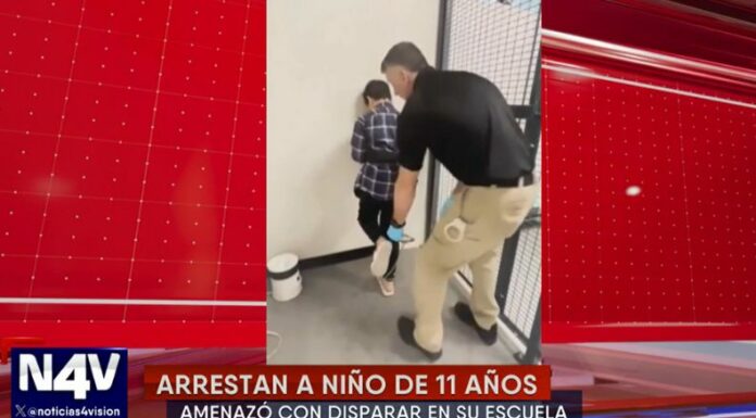 En Estados Unidos, arrestaron a un niño de 11 años que amenazó con hacer un tiroteo en su escuela y revelar una lista de personas a asesinar.