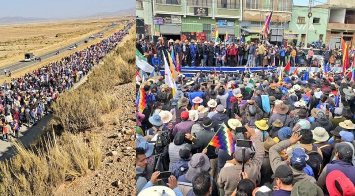 En Bolivia miles acompañan una masiva marcha liderada por personas organizadas en la que denuncian la situación económica.