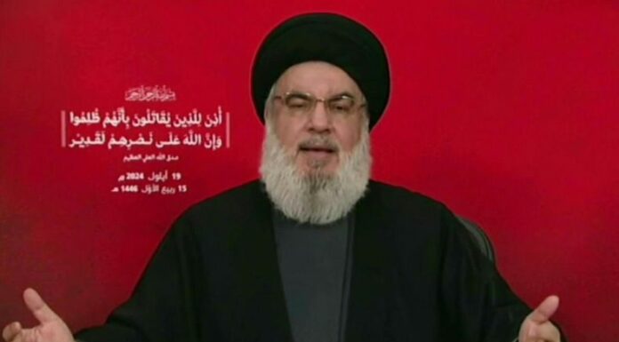 El líder de Hezbolá, Hasan Nasrala, emitió declaraciones luego de la explosión masiva de localizadores en Líbano.