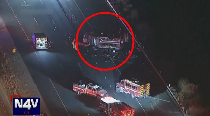 Ocho bomberos resultaros heridos, luego de que en el camión en el que se movilizaban volcara en California, Estados Unidos.