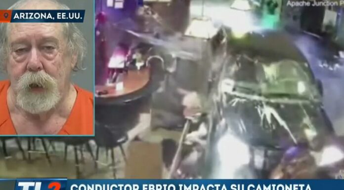 En Arizona, un hombre provocó un fuerte accidente, en donde el conductor estando ebrio chocó su camioneta contra un restaurante.