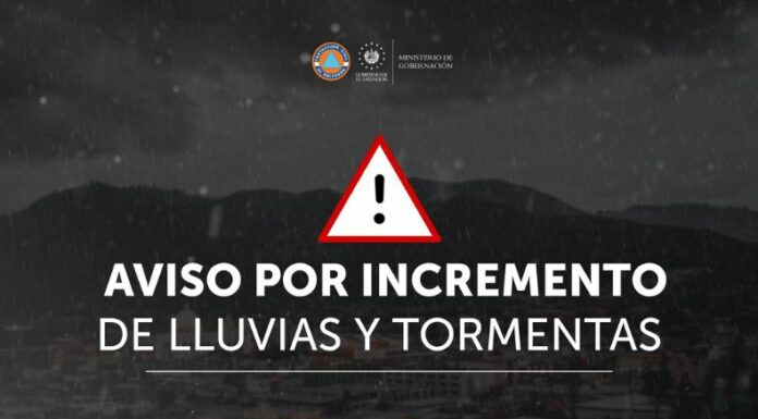 El equipo de Protección Civil emitió un aviso nacional por incremento de lluvias y tormentas, debido a la zona de Convergencia Intertropical.