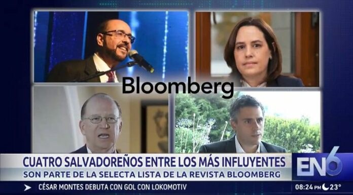 La compañía Bloomberg, publicó una lista de las 500 personas más influyentes de Latinoamérica, en la cual incluyen a 4 salvadoreños.