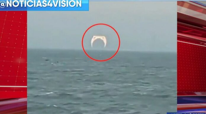 En Rusia, captan por un video una extraña figura que se observa en el mar, el cual ha generado misterio entre las personas que lo vieron.