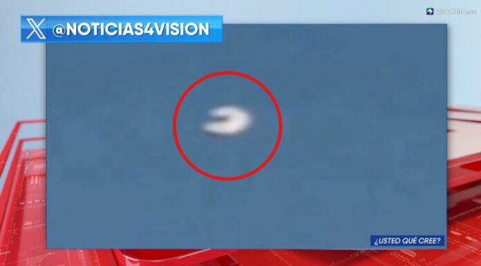 Por medio de un video quedó registrado el instante preciso en el que un extraño objeto apareció en el cielo.