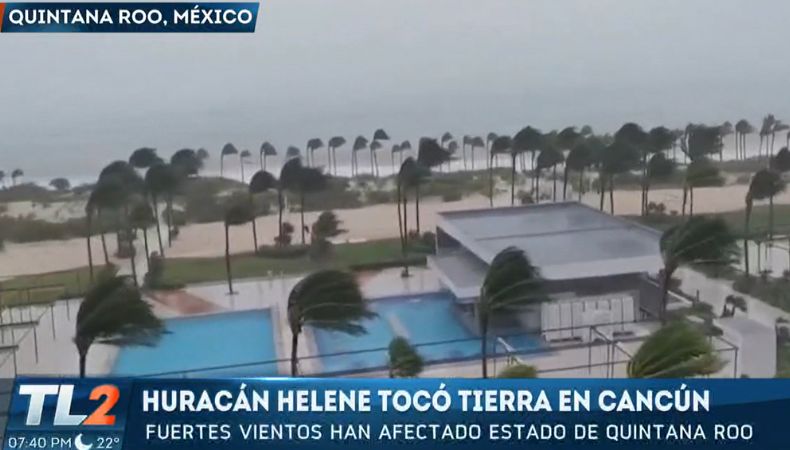 El huracán Helene provocó grandes estragos durante su paso por México, mientras avanza hacia Florida como categoría 1.