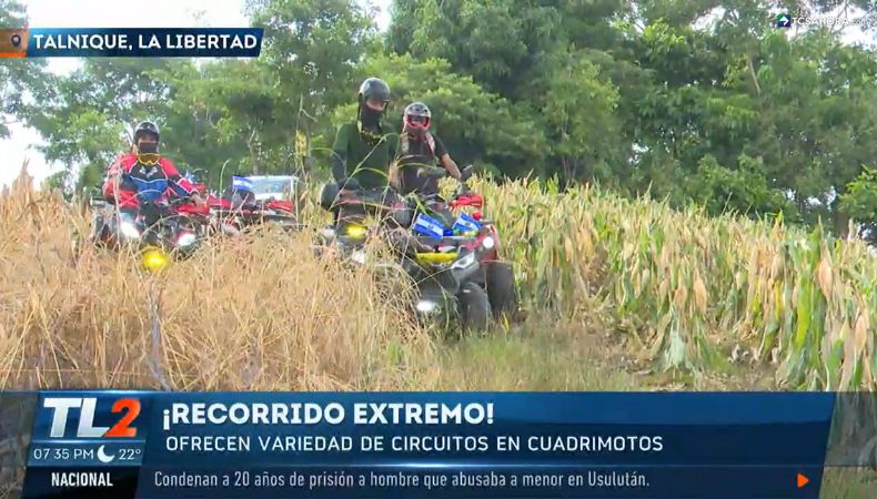 En Talnique, La Libertad, aficionados realizan recorridos extremos en circuitos de cuadrimotos 4x4, por las montañas del distrito.