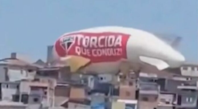 Un globo dirigible se estrelló de forma repentina en Sao Pablo, Brasil. En este accidente las autoridades no reportaron lesionados.