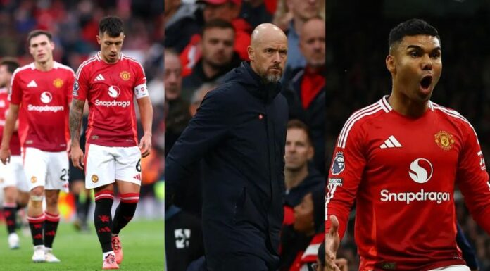 Manchester United de Ten Hag acumuló su tercera decepción en casa al caer 0-3 frente al Tottenham.