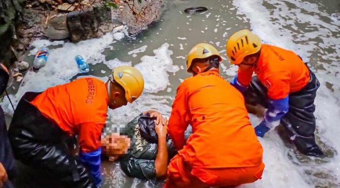 Un hombre perdió el control tras caer desde un puente en la colonia Lirios del Norte del distrito de Cuscatancingo.
