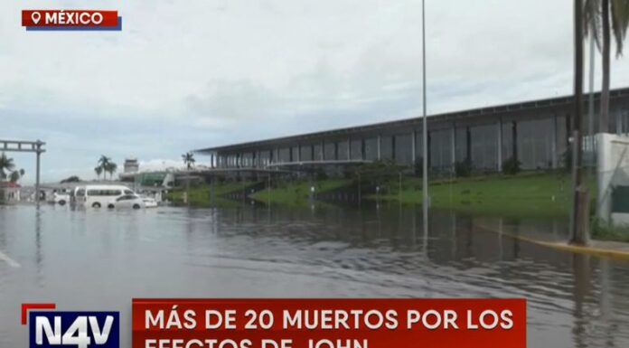 En México, el estado de Acapulco registró más de 20 muertes tras el paso del huracán John en las costas del Pacífico.