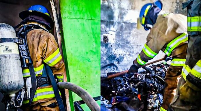 A primeras horas de este día, Bomberos sofocó un incendio estructural en una vivienda de la colonia Los Cipreses, Santa Tecla.