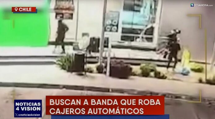 Las autoridades chilenas están investigando a una banda de delincuentes que roban cajeros automáticos.