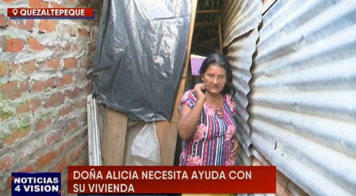 Una madre junto a su hija solicitan una mano amiga, ya que su humilde morada se está desmoronando poco a poco.