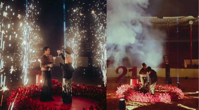 El cantante mexicano, Christian Nodal, sorprendió a Ángela Aguilar y a sus fans con tremenda celebración de cumpleaños a su esposa.