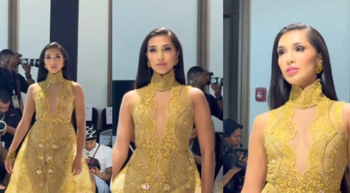 Miss Universo El Salvador 2024, Florence García, sorprende tras lucir espectacular en el evento de moda en Santo Domingo.