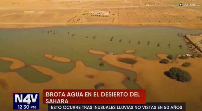 Las inusuales imágenes que muestran inundaciones en el desierto del Sahara se volvieron virales a través de redes sociales.
