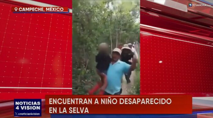 El menor fue encontrado en plena selva de Campeche, la cual se localiza a unos 12 kilómetros de su vivienda.