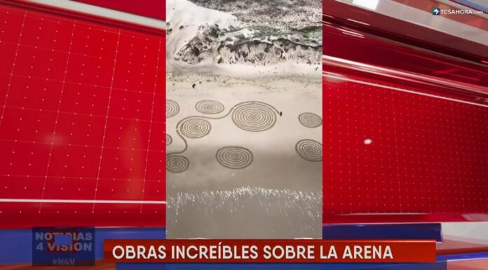 Un artista estadounidense plasma increíbles obras de arte sobre la arena de las playas de San Francisco y California, Estados Unidos.