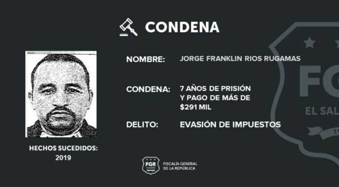 La FGR determinó que Ríos cometió el delito de evasión de impuestos por medio de una sociedad de seguridad que administra.