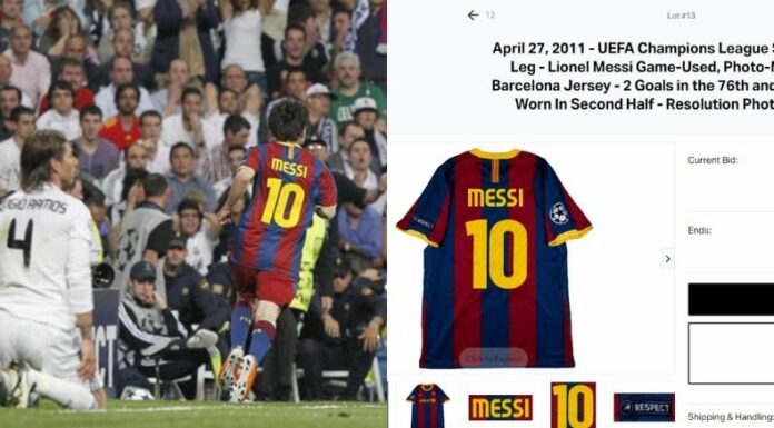 Messi goleó al Madrid en un partido de la Champions League temporada 2011-12. La camiseta que usó el '10' tuvo un peculiar destino
