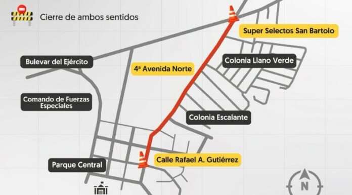 Son 744 metros de calles en Ilopango que ANDA cerrará a partir de mañana por la instalación de tuberías de agua potable.
