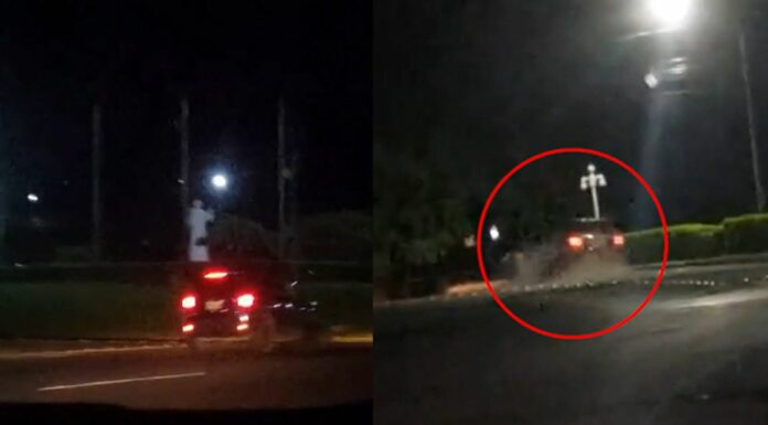 La excesiva velocidad casi le cuesta la vida a un conductor que se accidentó en una de las calles de Santa Ana.