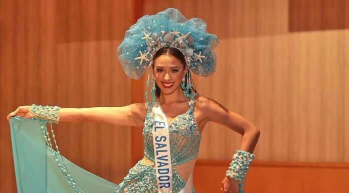 Luciana Martínez pone el nombre de El Salvador en alto en Miss International 2024, con tremendo traje típico.