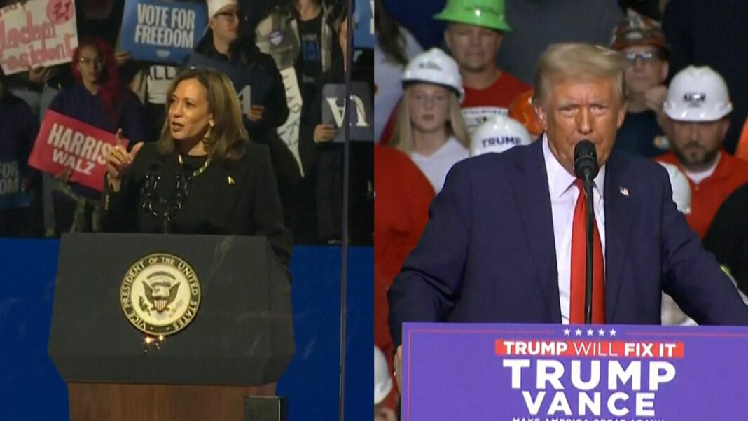 ¡Harris y Trump cerraron campañas empatados en las encuestas! Las últimas encuestas muestran que Harris y Trump llegan prácticamente empatados al día de la contienda electoral.