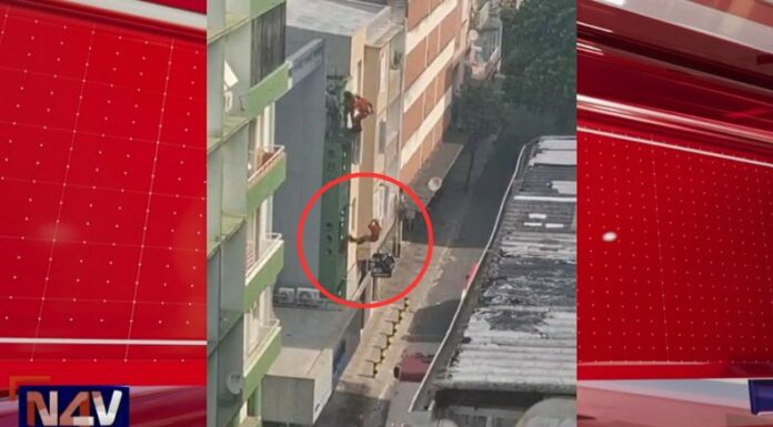 En Brasil, un bombero cae de un edificio al tratar de salvar a un hombre, por lo que casi muere realizando sus labores.