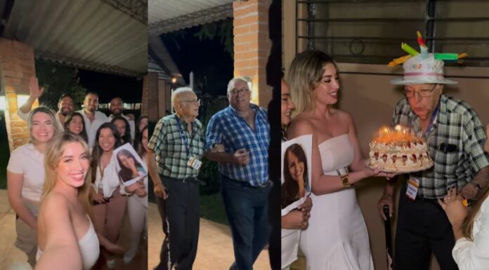 Larissa Graniello festeja los 84 años de su abuelito, quien estuvo rodeado de todo el amor y cariño por parte de su familia.