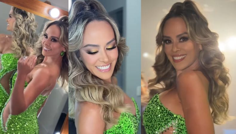 La presentadora de televisión, Luciana Sandoval, lució espectacular con un look a la altura de la gala ocho de Yo me llamo.