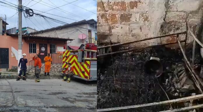 Personal de la Alcaldía de San Salvador Centro colaboró en la extinción de un incendio que afectó una vivienda de la colonia Nicaragua.