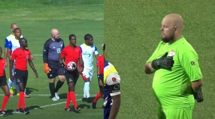 El portero de Bonaire rompe con los esquemas tradicionales del deportista profesional con 39 años y un físico corpulento.