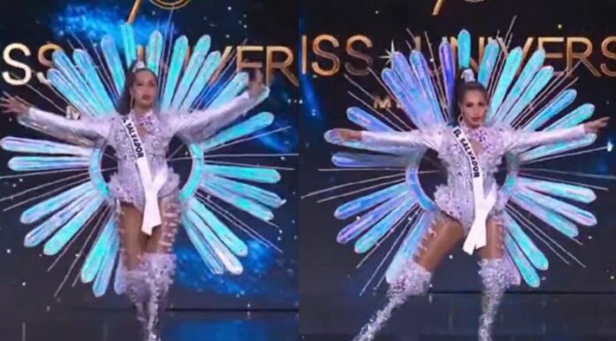 Florence García hizo su debut en la pasarela de Miss Universo 2024 con su traje típico, representando a El Salvador.