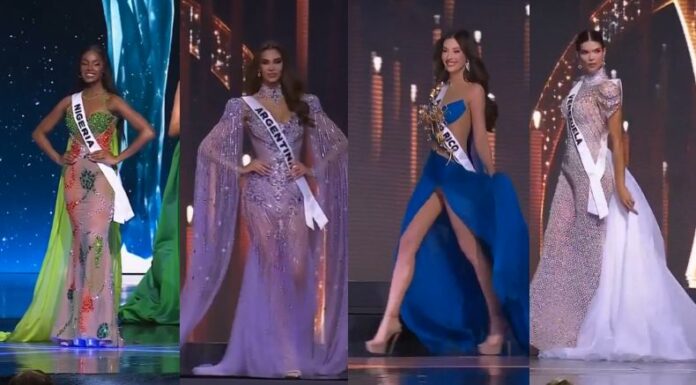El Top 12 se hizo presente con una increíble pasarela en traje de gala durante el desarrollo de Miss Universo 2024.