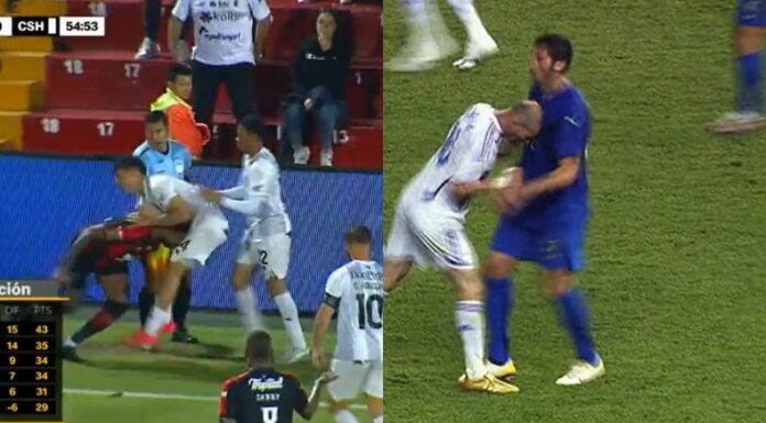 Un peno incidente ocurrió en la Primera División de Costa Rica cuando un jugador agredió a otro con un cabezazo.