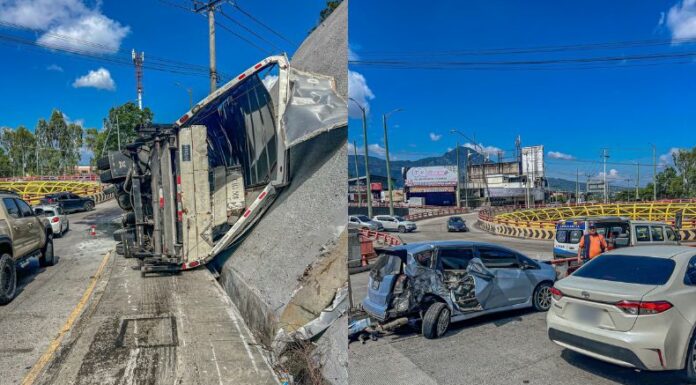 Múltiples lesionados fue el resultado de un aparatoso accidente de tránsito que se registró esta tarde en el redondel Paso del Jaguar.